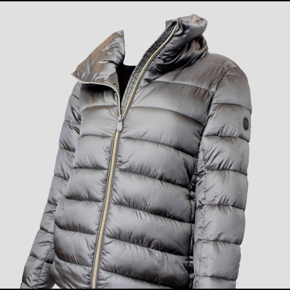 HP💫👌 NWT VEGAN Puffer Iris Jacket Mid Grey Size 1 - Picture 3 of 6